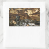 Godin die het Rad van Fortuin draait (Burne-Jones) Rechthoekige Sticker (Tas)