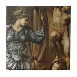 Godin die het Rad van Fortuin draait (Burne-Jones) Tegeltje