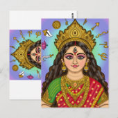 Godin Durga Briefkaart (Voorkant / Achterkant)