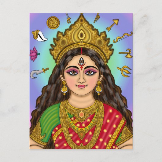 Godin Durga Briefkaart (Voorkant)