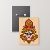 Godin Durga Gezicht Knop Button (Voorkant / Achterkant)