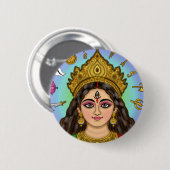 Godin Durga Knop Ronde Button 5,7 Cm (Voorkant /achterkant)