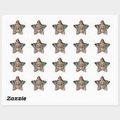 Godin Durga met drie hoofden Hindoe tempel Ster Sticker (Vel)