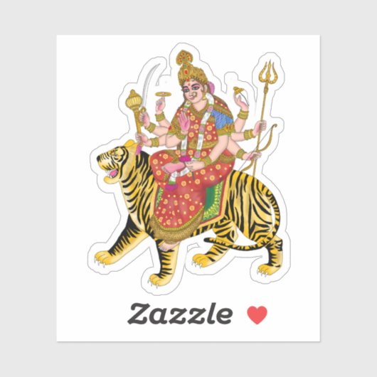 Godin Durga Square Stickers | Hindu Maa Durga (Vel)