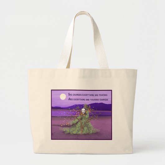 Godin en Moon Grote Tote Bag (Voorkant)