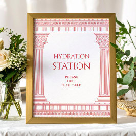 Godin Feest Hydratatie station bord Poster