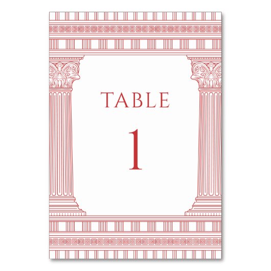 Godin Feest Tafel Nummers Kaart (Voorkant)