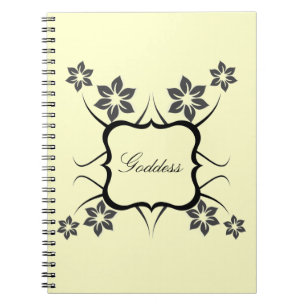 Godin Floral Notitieboek, donkergrijs Notitieboek