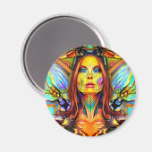 Godin Gaia, de moeder van de aarde Magneet (Voorkant / Achterkant)