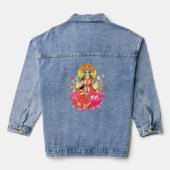 Godin Gayatri Devi Hindoe Godheid Denim Jacket (Achterkant)