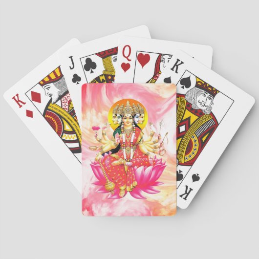 Godin Gayatri Devi Hindoe Godheid Pokerkaarten (Achterkant)