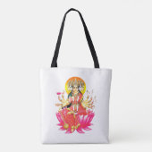 Godin Gayatri Devi Hindoe Godheid Tote Bag (Achterkant)