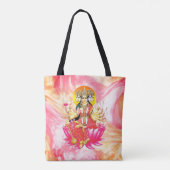 Godin Gayatri Devi Hindoe Godheid Tote Bag (Achterkant)