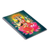 Godin Gayatri Devi op Lotus Hindu Godheid Notitieboek (Rechterzijde)