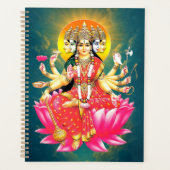 Godin Gayatri Devi op Lotus Hindu Godheid Planner (Voorkant)