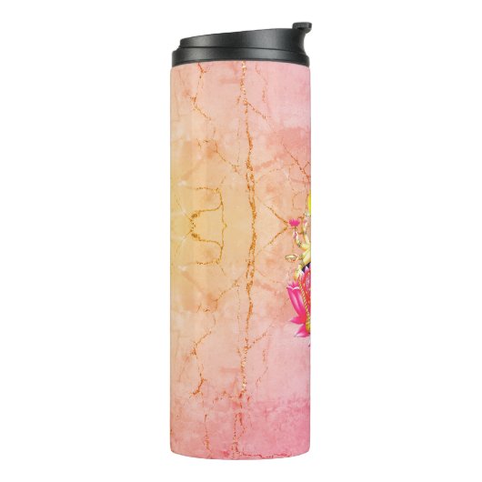 Godin Gayatri Devi op Lotus Hindu Godheid Thermosbeker (Gedraaid links)