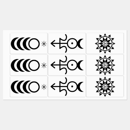 Godin, God en Tempel etiketten Labels (Vel)