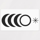 Godin, God en Tempel etiketten Labels (Design 1)