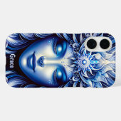 Godin Hemels Blauw Hoofd Januari - Case-Mate iPhone Case (Achterkant (horizontaal))