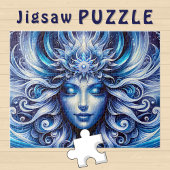Godin Hemels Blauw Hoofd Januari - Legpuzzel