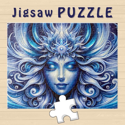 Godin Hemels Blauw Hoofd Januari - Legpuzzel
