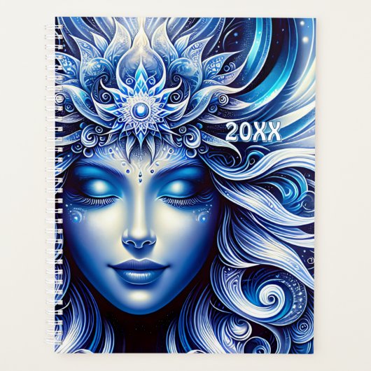 Godin Hemels Blauw Hoofd Januari - Planner (Voorkant)