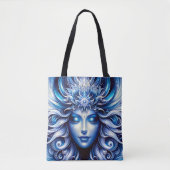 Godin Hemels Blauw Hoofd Januari - Tote Bag (Voorkant)