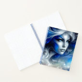 Godin Hemels Wit Blauw Hoofd Februari - Notitieboek (Binnen)