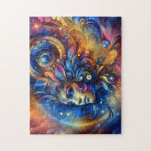 Godin Hoofd blauw Veer in Haar Augustus - Legpuzzel (Verticaal)