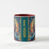 Godin Hoofd vloeiend turquoise Haar April - Mok (Midden)