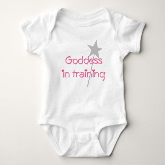 Godin in in training baby romper (Voorkant)