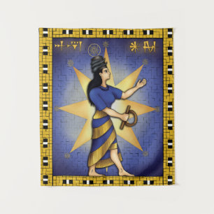 Godin Inanna - Ishtar wandtapijt muur opknoping Wandkleed