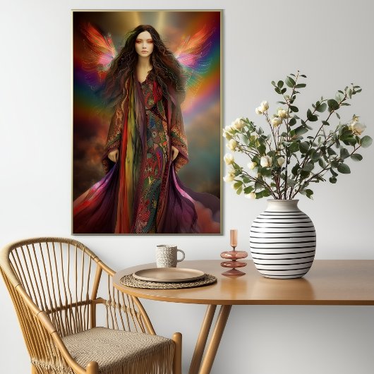 Godin Iris Boodschapper van de goden Rainbow Art Poster