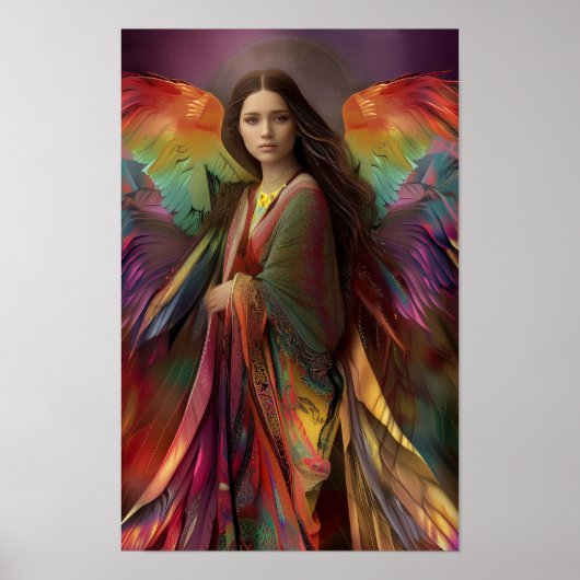 Godin Iris Boodschapper van de Goden Regenboog Paa Poster (Voorkant)