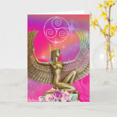 Godin Isis Foled Wenskaart Kaart (Gele Bloem)