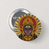 Godin Kali Gezicht Knop Ronde Button 5,7 Cm (Voorkant /achterkant)