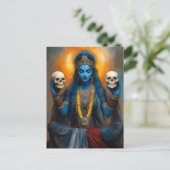 Godin Kali Ma in Meditatie Moderne Fantasie Briefkaart (Staand voorkant)