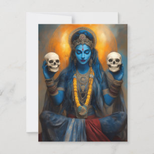 Godin Kali Ma in meditatie Moderne fantasie Briefkaart