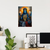 Godin Kali Ma in Meditatie Moderne Fantasie Schede Poster (Thuiskantoor)