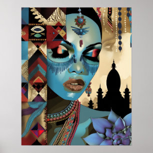 Godin Kali Mystieke Surrealistische Kunst Poster