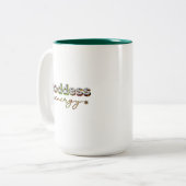 Godin (kleurrijk) tweekleurige koffiemok (Voorkant links)