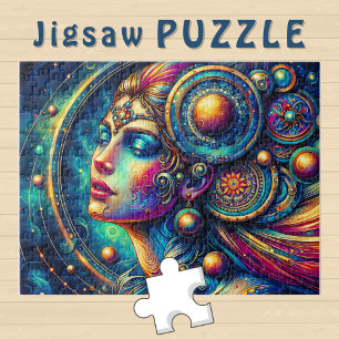 Godin Kleurrijke Hoofd Ronde Sieraden Maart - Legpuzzel
