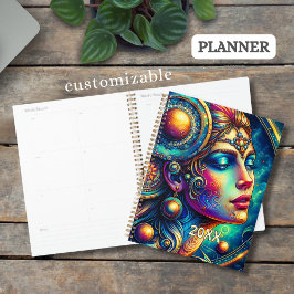 Godin Kleurrijke Hoofd Ronde Sieraden Maart - Planner