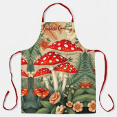 Godin Koken Vlieg Agaric Bloemen Rood en Wit Schort (Voorkant)