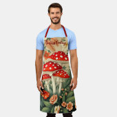 Godin Koken Vlieg Agaric Bloemen Rood en Wit Schort (Gedragen)