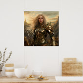 Godin krijger poster (Keuken)