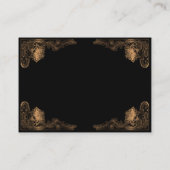Godin kunst zwart en goud van Renee Lavoie Visitekaartje (Achterkant)