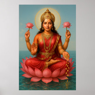 Godin Lakshmi | Goddelijke Energie van Rijkdom & P Poster