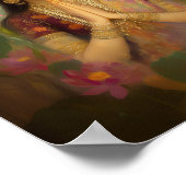 Godin Lakshmi Surreal Floral Hindu Portret Kunst Poster (Hoek)