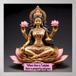 Godin Lakshmi: Symbool van voorspoed en overvloed Poster